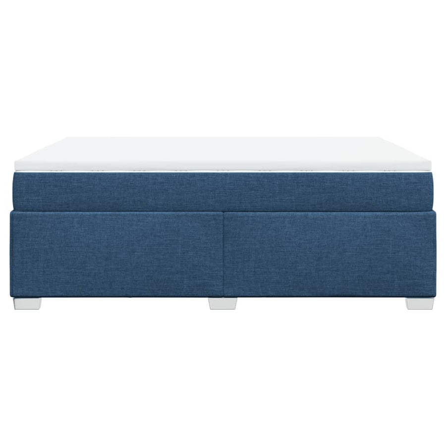 Boxspring met matras stof blauw 160x200 cm