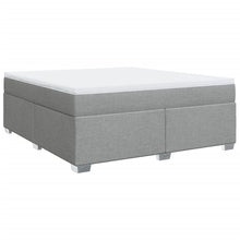 Boxspring met matras stof lichtgrijs 180x200 cm