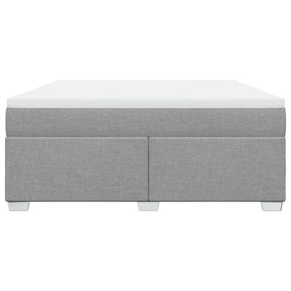 Boxspring met matras stof lichtgrijs 180x200 cm