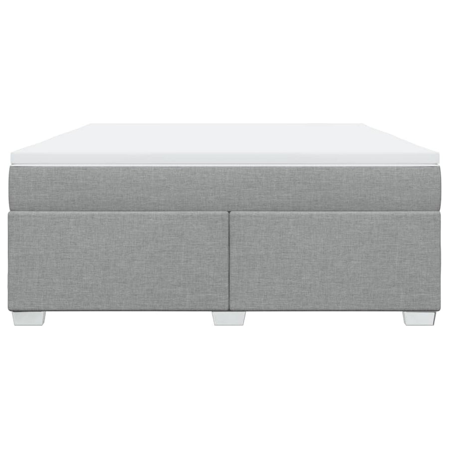 Boxspring met matras stof lichtgrijs 180x200 cm