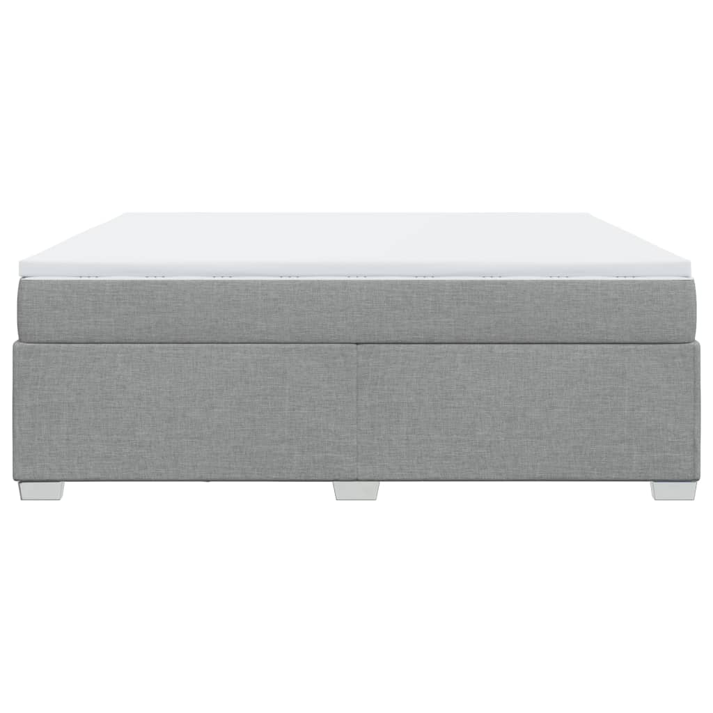 Boxspring met matras stof lichtgrijs 180x200 cm