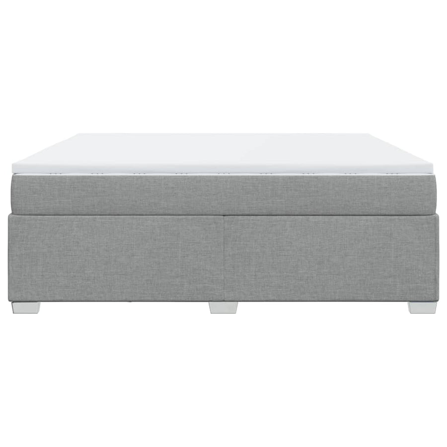 Boxspring met matras stof lichtgrijs 180x200 cm