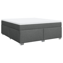 Boxspring met matras stof donkergrijs 180x200 cm