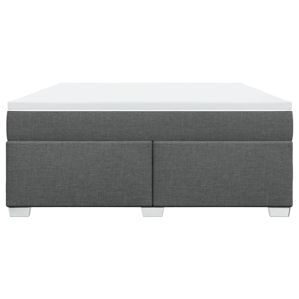 Boxspring met matras stof donkergrijs 180x200 cm