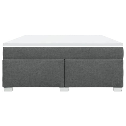 Boxspring met matras stof donkergrijs 180x200 cm
