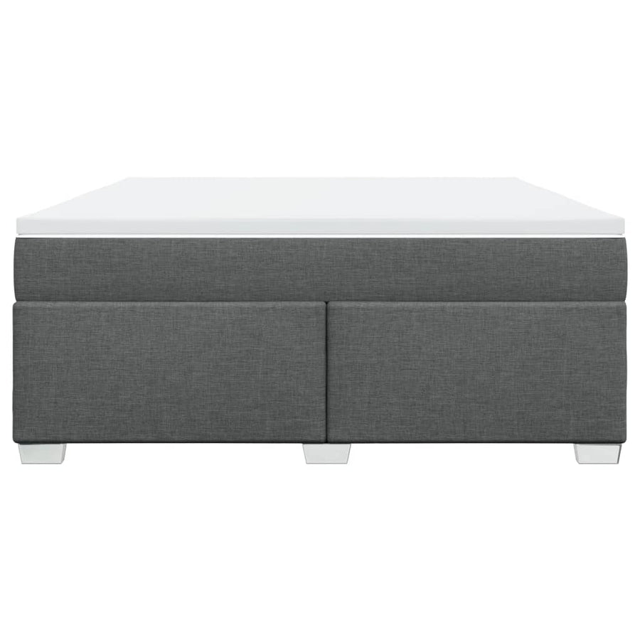 Boxspring met matras stof donkergrijs 180x200 cm