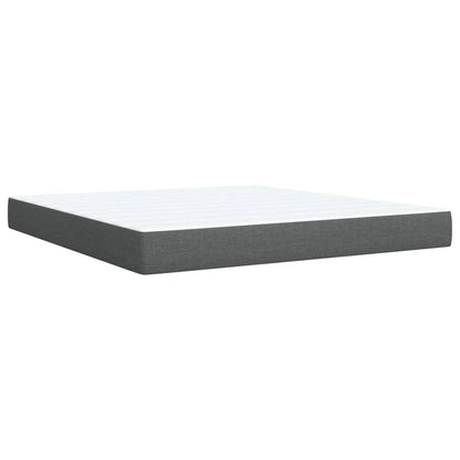 Boxspring met matras stof donkergrijs 180x200 cm