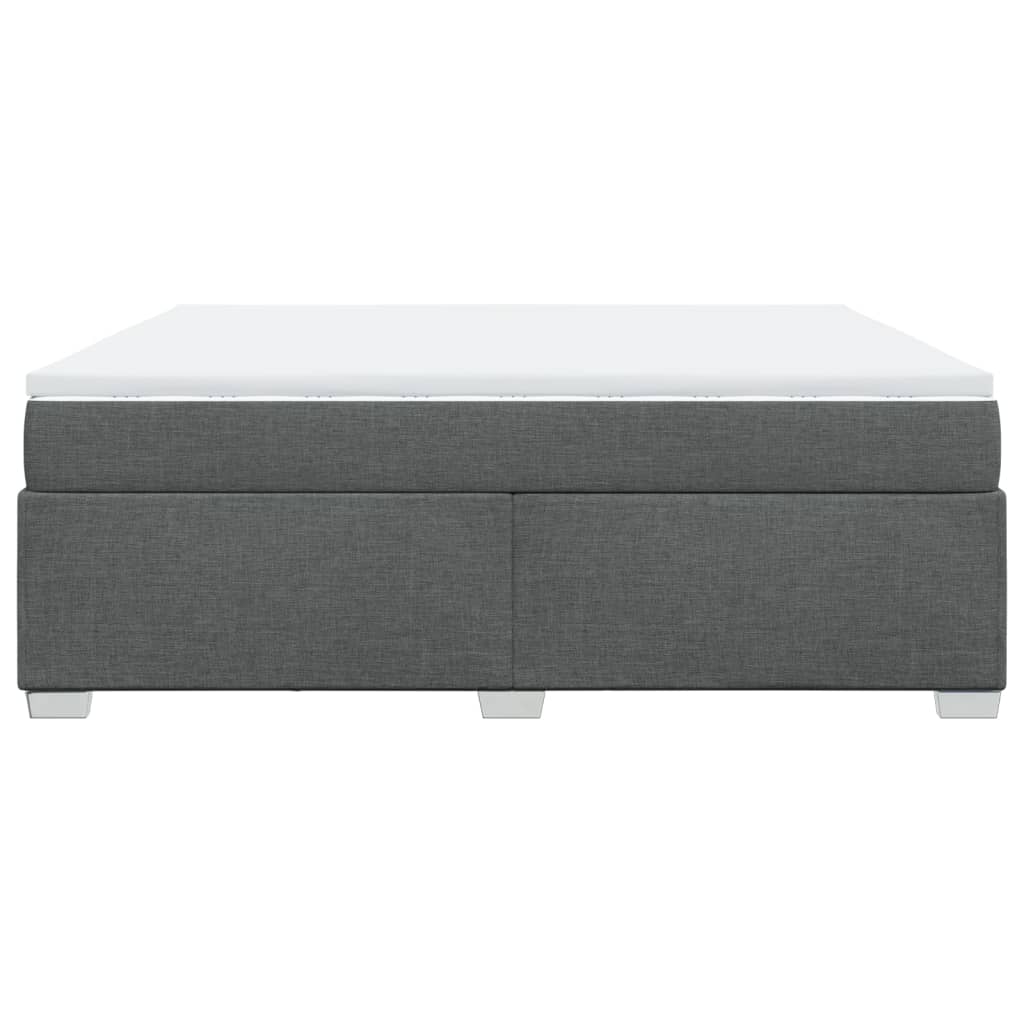 Boxspring met matras stof donkergrijs 180x200 cm