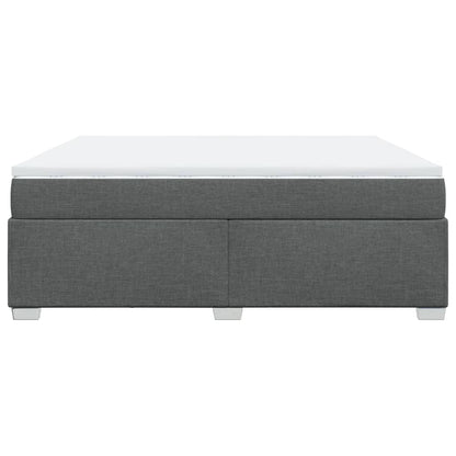 Boxspring met matras stof donkergrijs 180x200 cm