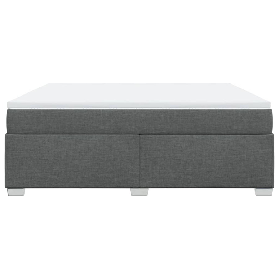 Boxspring met matras stof donkergrijs 180x200 cm