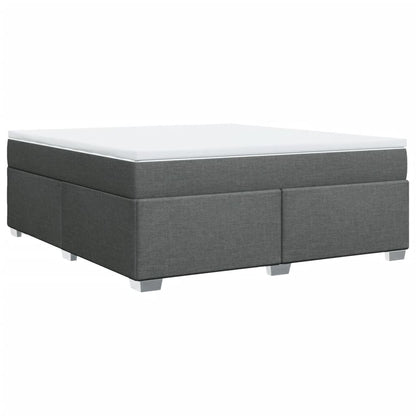 Boxspring met matras stof donkergrijs 180x200 cm