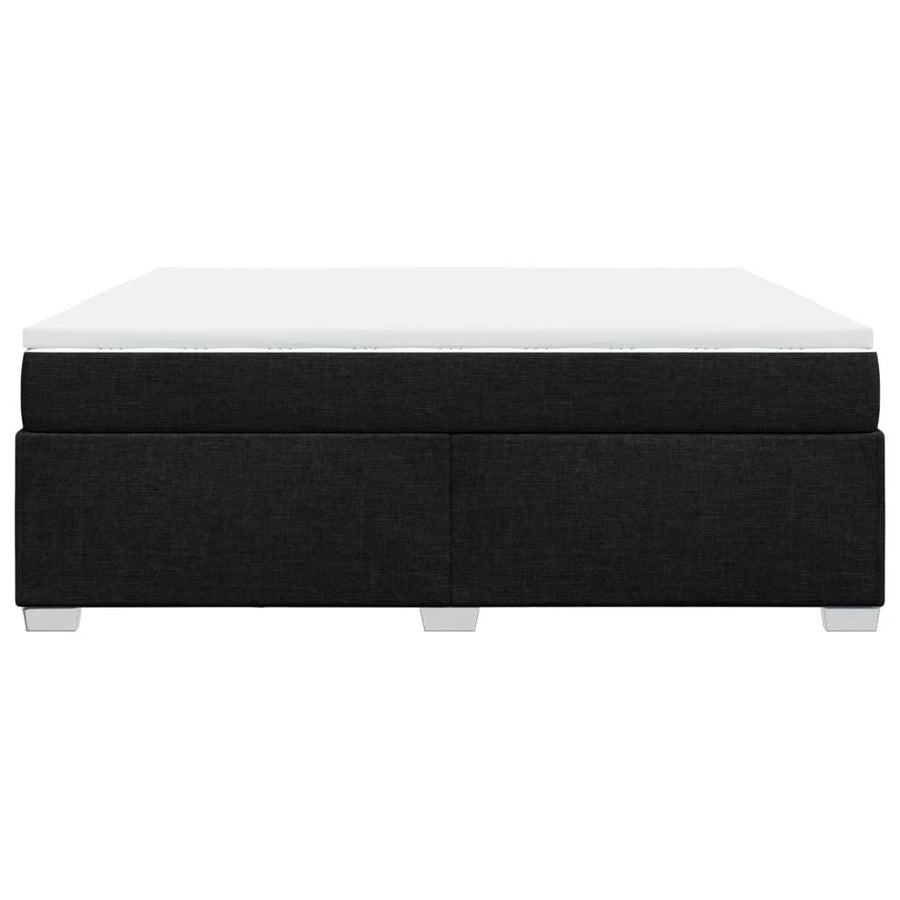 Boxspring met matras stof zwart 180x200 cm
