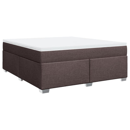 Boxspring met matras stof donkerbruin 180x200 cm