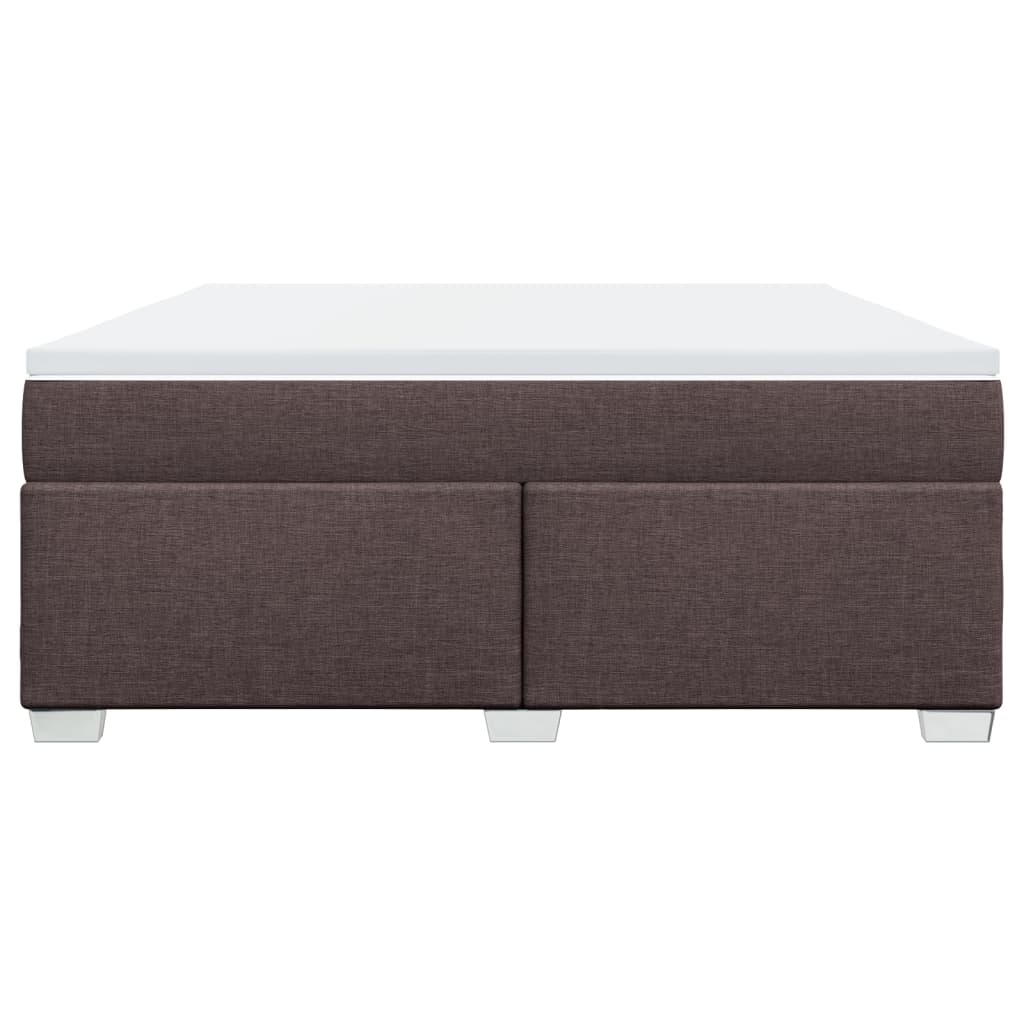 Boxspring met matras stof donkerbruin 180x200 cm