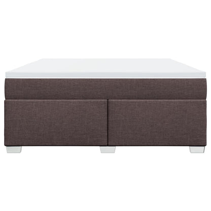 Boxspring met matras stof donkerbruin 180x200 cm