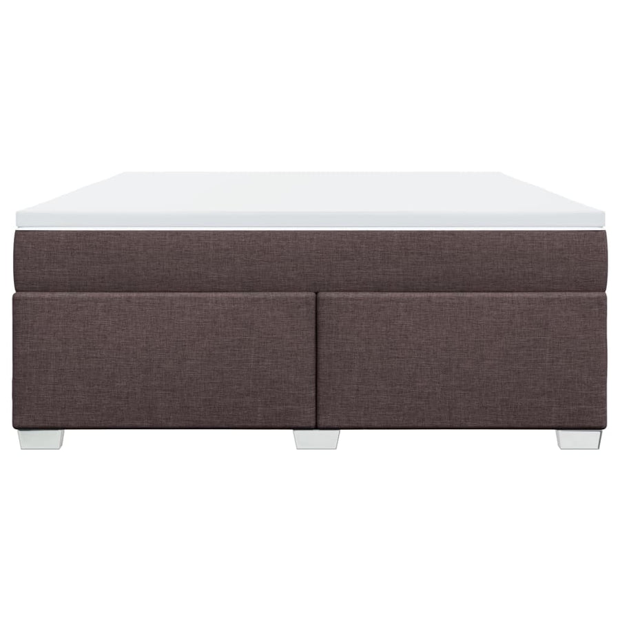 Boxspring met matras stof donkerbruin 180x200 cm