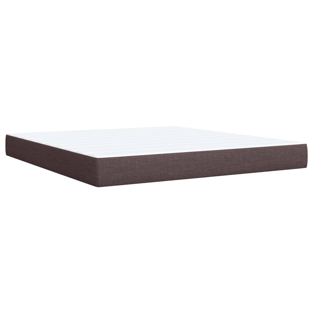 Boxspring met matras stof donkerbruin 180x200 cm