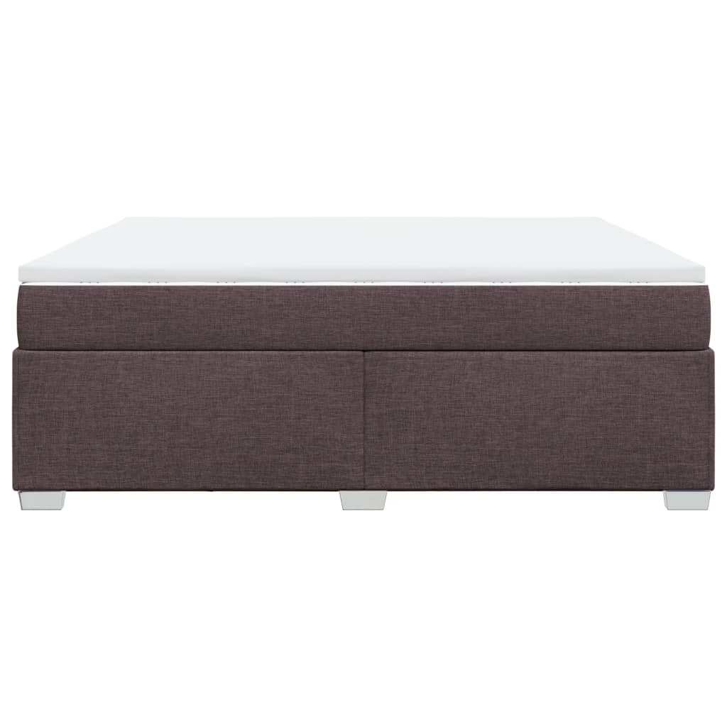 Boxspring met matras stof donkerbruin 180x200 cm