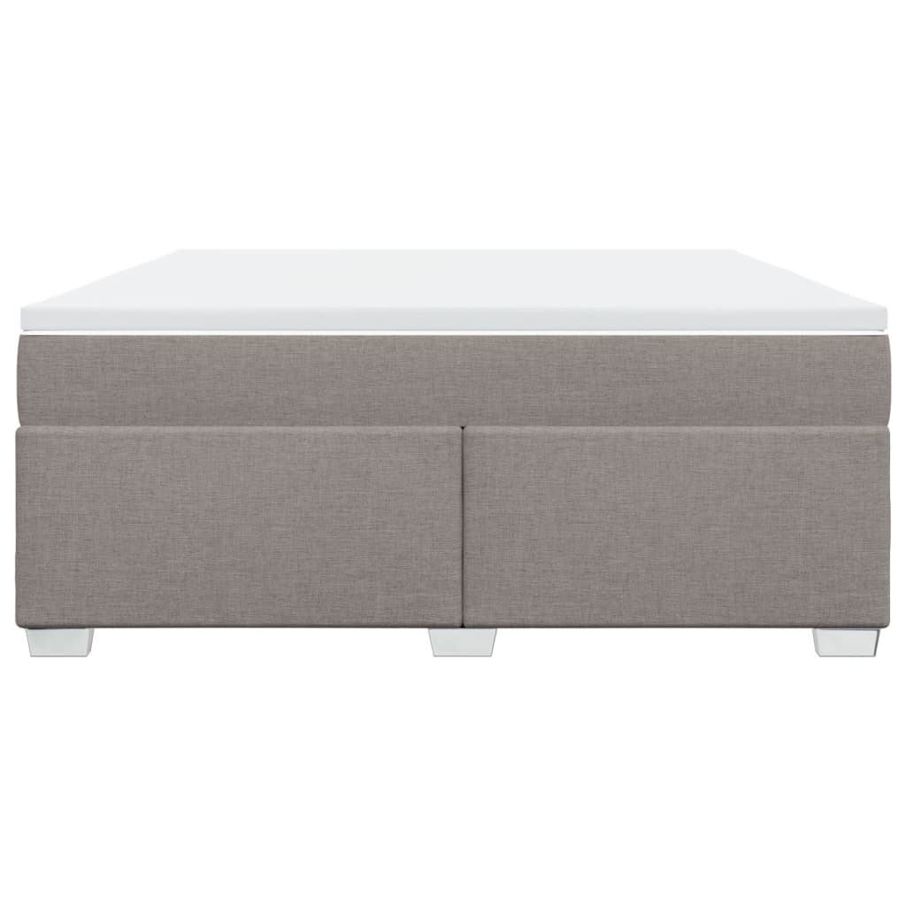 Boxspring met matras stof taupe 180x200 cm