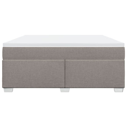 Boxspring met matras stof taupe 180x200 cm