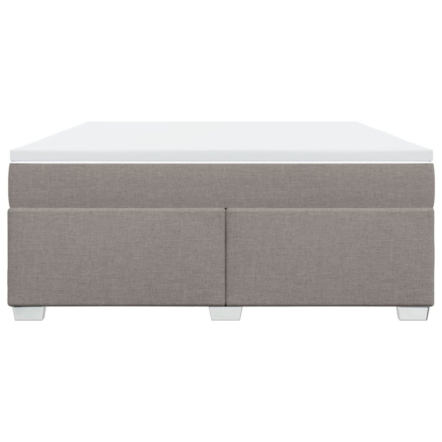 Boxspring met matras stof taupe 180x200 cm
