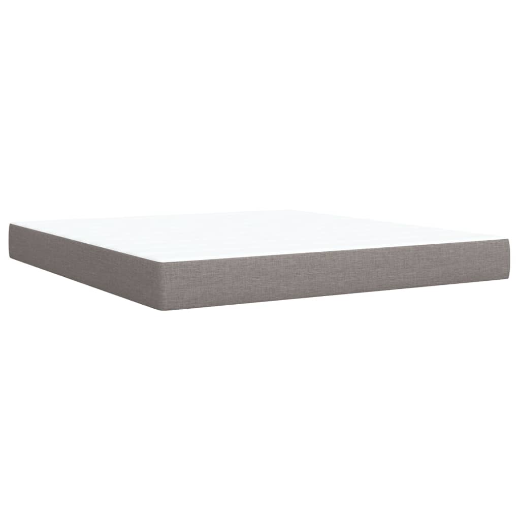 Boxspring met matras stof taupe 180x200 cm