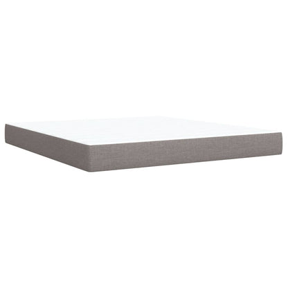 Boxspring met matras stof taupe 180x200 cm