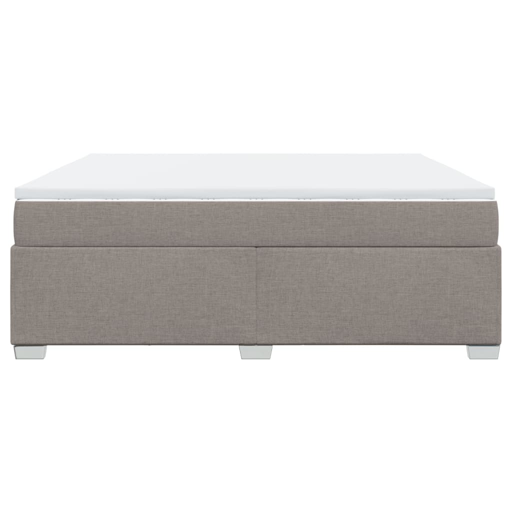 Boxspring met matras stof taupe 180x200 cm