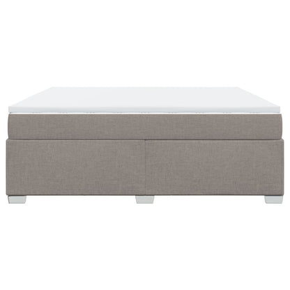 Boxspring met matras stof taupe 180x200 cm