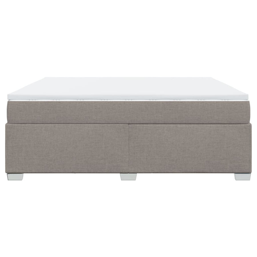 Boxspring met matras stof taupe 180x200 cm