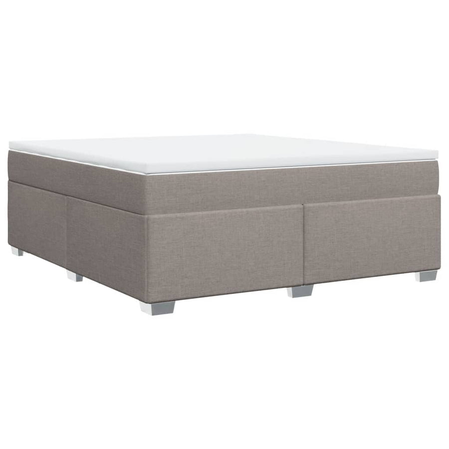 Boxspring met matras stof taupe 180x200 cm