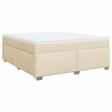 Boxspring met matras stof crèmekleurig 180x200 cm