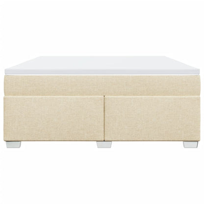 Boxspring met matras stof crèmekleurig 180x200 cm