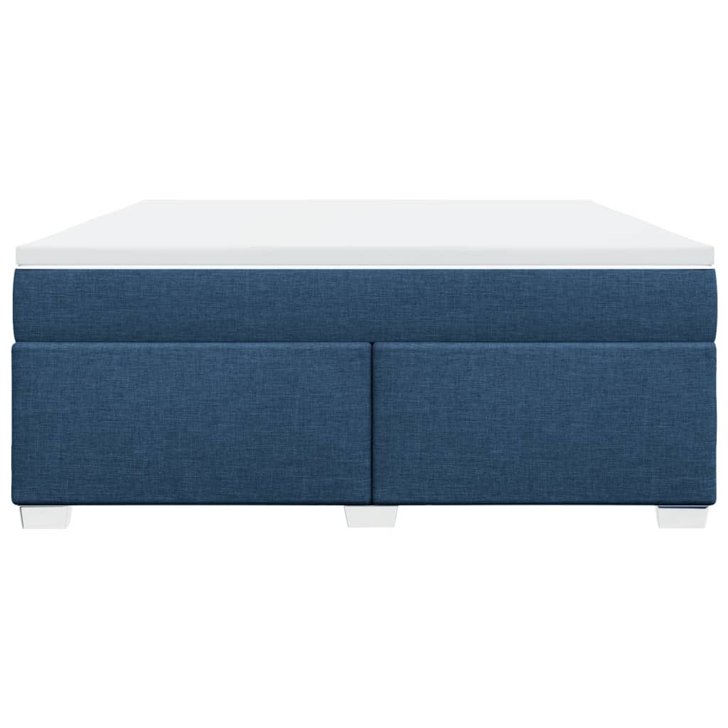 Boxspring met matras stof blauw 180x200 cm
