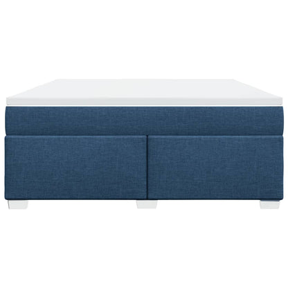 Boxspring met matras stof blauw 180x200 cm
