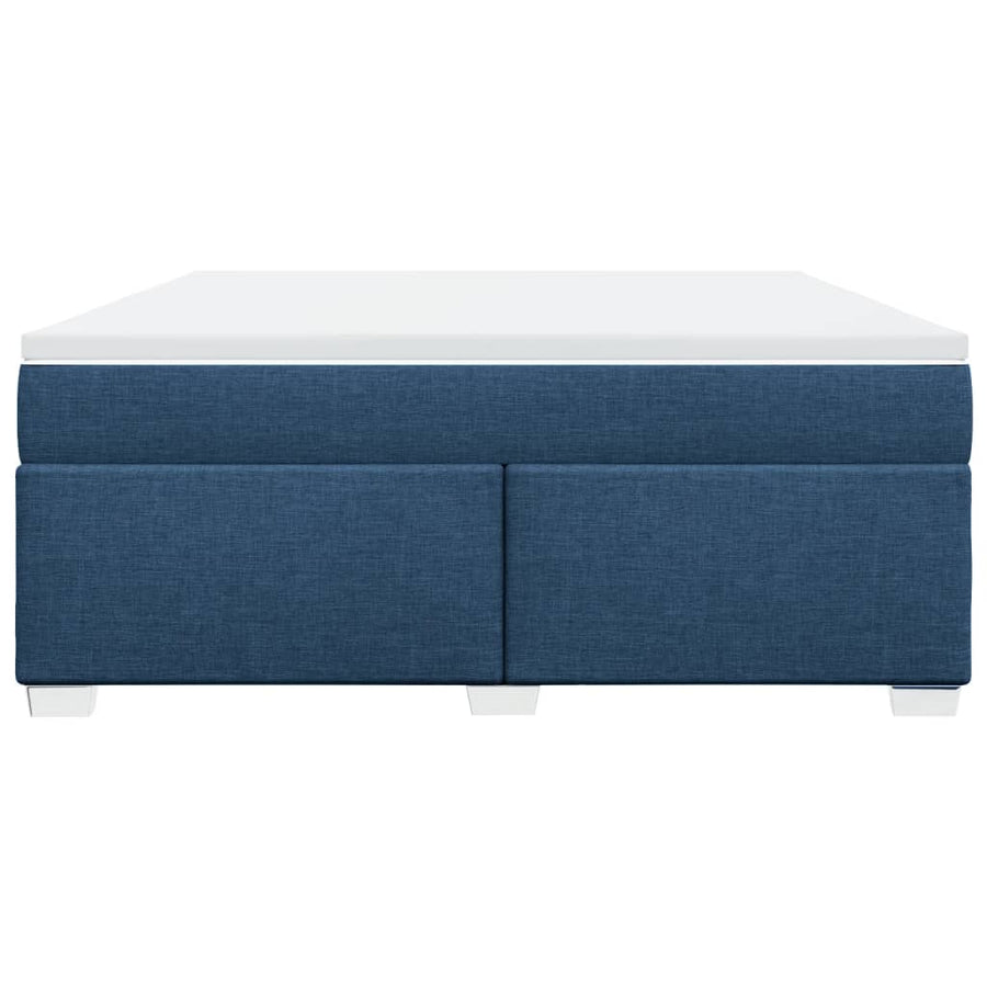 Boxspring met matras stof blauw 180x200 cm