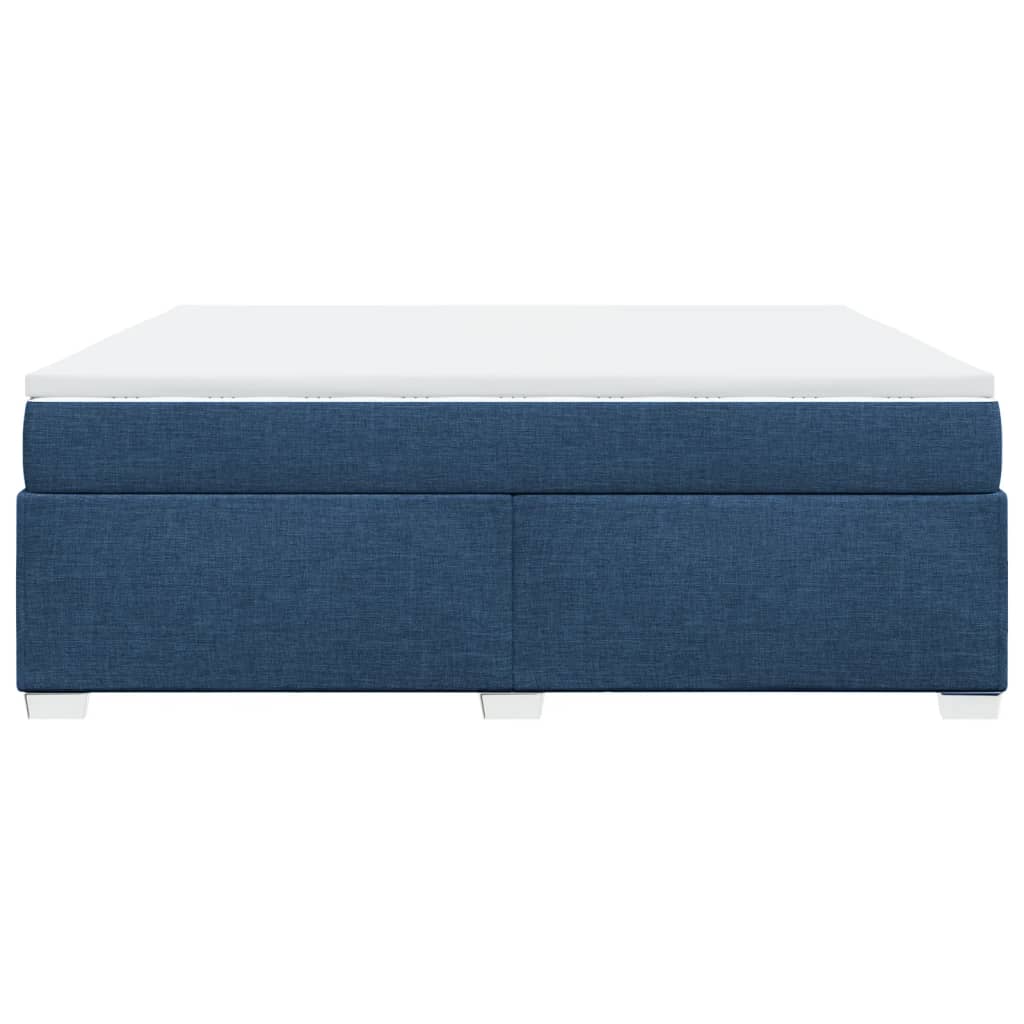 Boxspring met matras stof blauw 180x200 cm