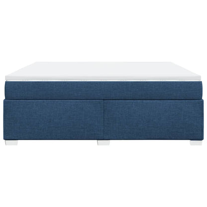 Boxspring met matras stof blauw 180x200 cm