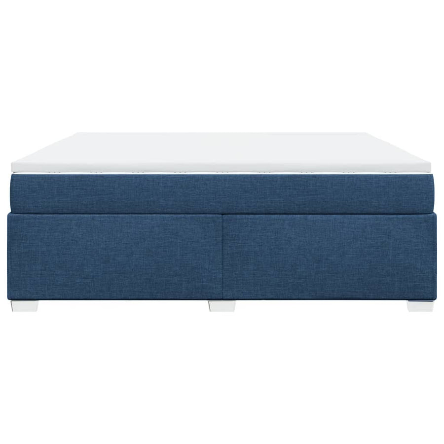Boxspring met matras stof blauw 180x200 cm