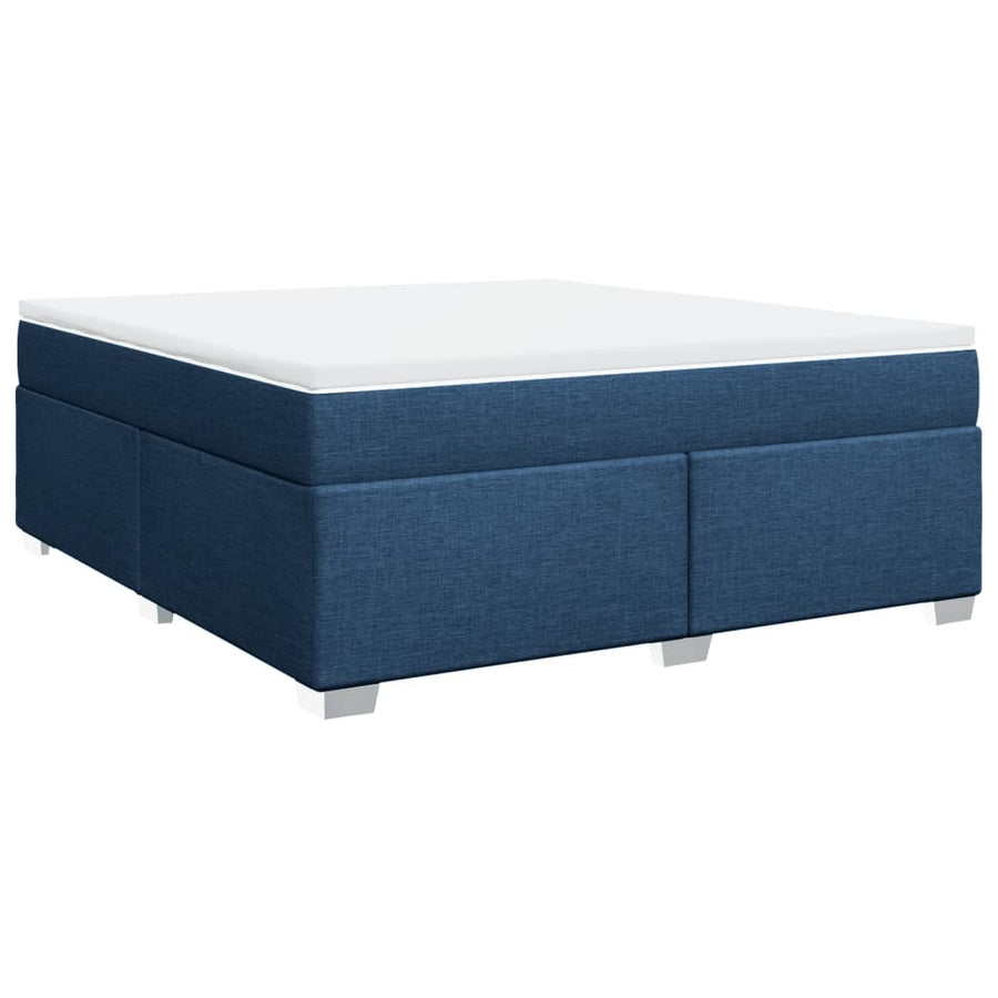 Boxspring met matras stof blauw 180x200 cm