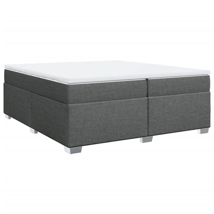 Boxspring met matras stof donkergrijs 200x200 cm