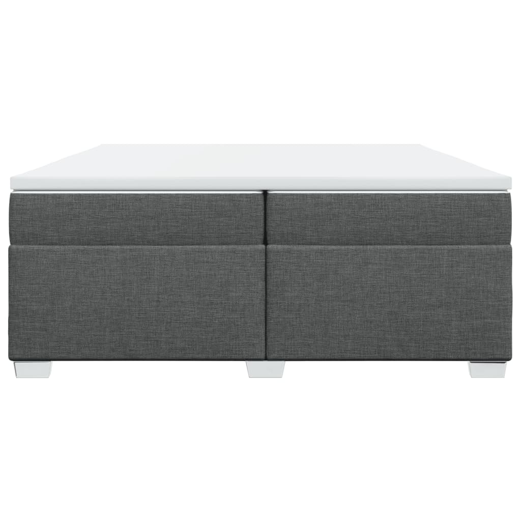 Boxspring met matras stof donkergrijs 200x200 cm
