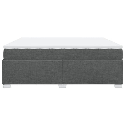 Boxspring met matras stof donkergrijs 200x200 cm