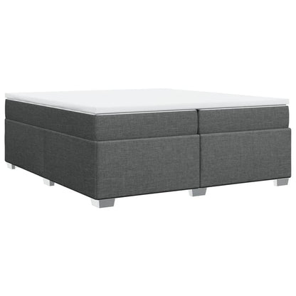 Boxspring met matras stof donkergrijs 200x200 cm