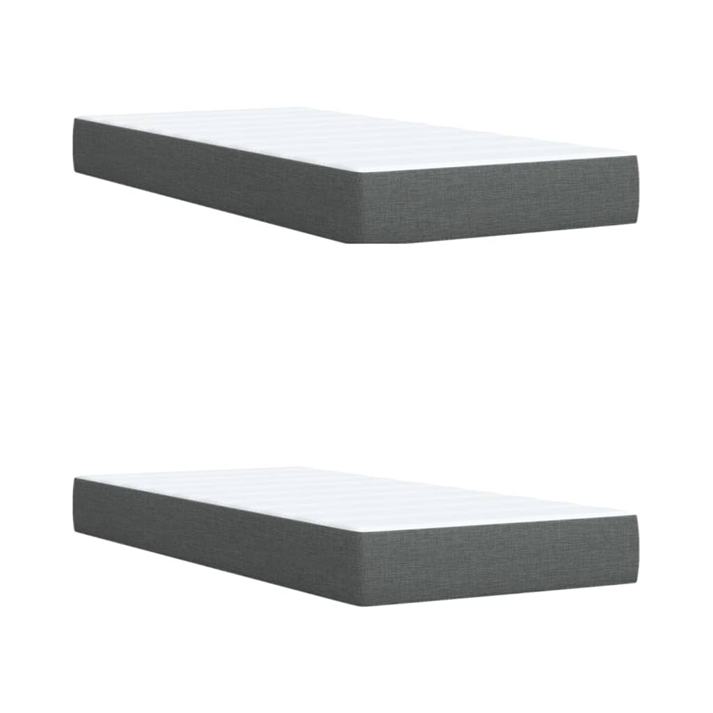 Boxspring met matras stof donkerbruin 200x200 cm