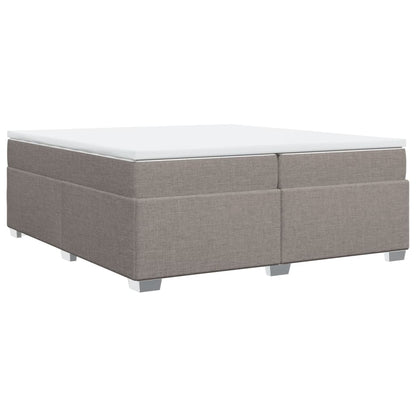 Boxspring met matras stof taupe 200x200 cm