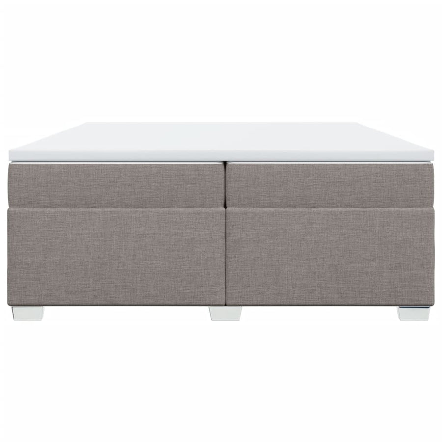 Boxspring met matras stof taupe 200x200 cm