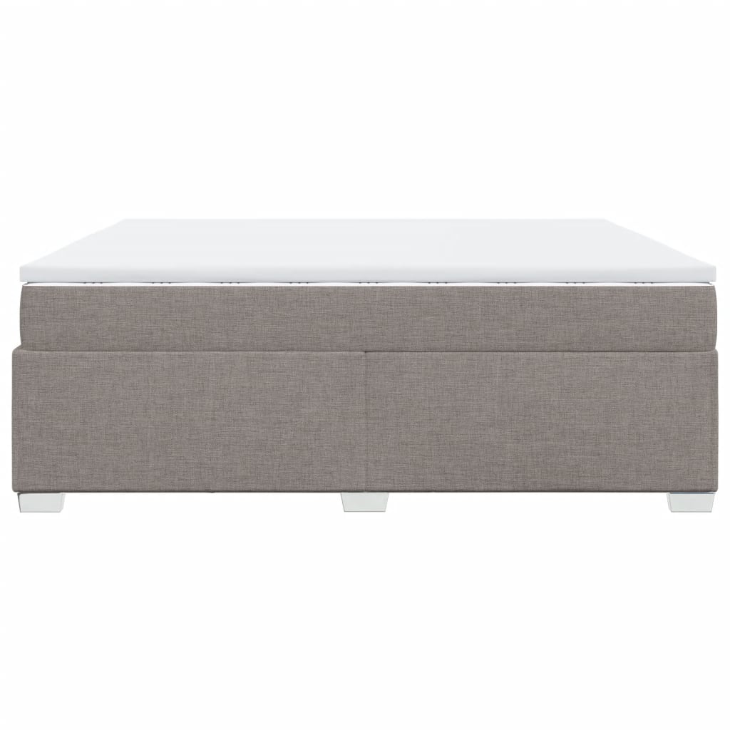 Boxspring met matras stof taupe 200x200 cm