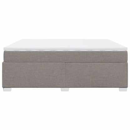 Boxspring met matras stof taupe 200x200 cm