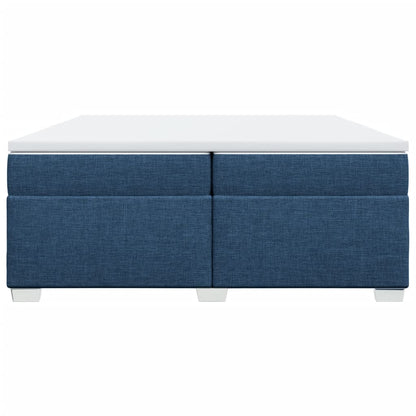 Boxspring met matras stof blauw 200x200 cm